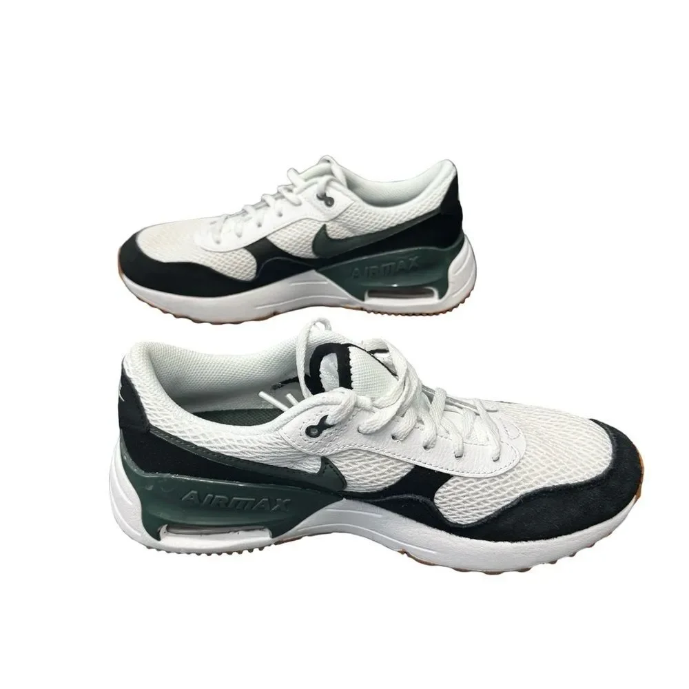 Nike Air Max SYSTM Boys 6.5Y Black White Green Sneakers New No Box